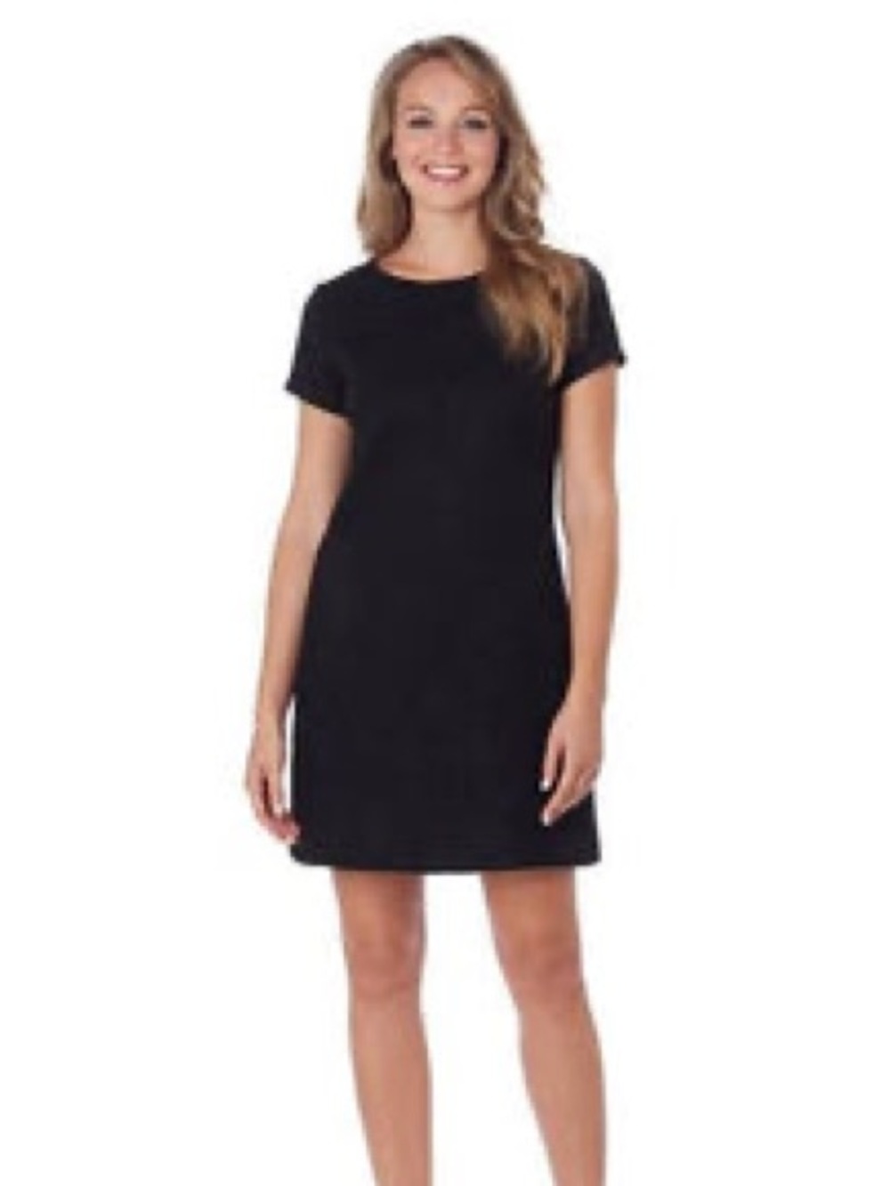 Jude Connally NEW Kayla Black Faux Suede Shift Dress Size Medium